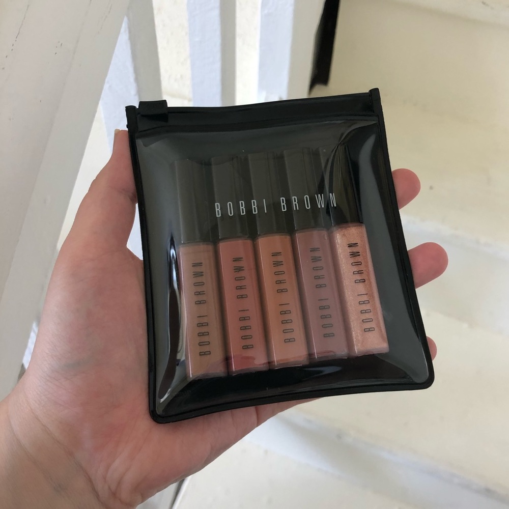 Bobbi Brown 5 Lip Gloss Set Nudest Nudes Mini